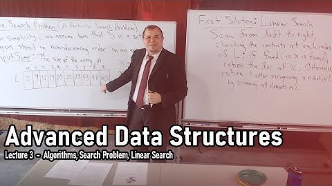 Lecture 3:  Algorithms, Search Problem, Linear Search [Advanced Data Structures]
