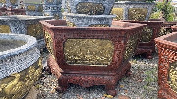 Chậu lục giác xi măng Kt 1.5m giá rẻ nhất ở Bình Dương, Tp Hồ Chí Minh LH 0944353629 #chaulucgiac