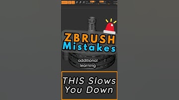 Mistakes - THIS Slows You Down⁠⁠ #ZBrush #sculpting #maya  #dynamesh #hardsurface #smooth