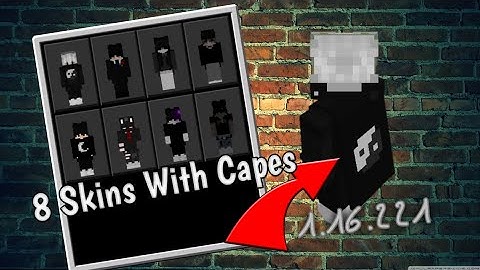 8 SKINS WITH CAPES MINECRAFT PE 1.16.221 // By xqlibiz