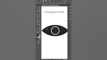 How to Create Eye View or Visibility Icon in adobe illustrator | Shorts