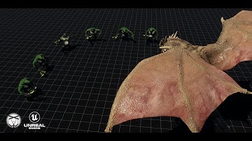 NPC Battle - Ogre Band Vs Dragon | UE5 Dynamic Templates