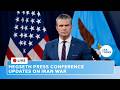 Live: Iran war news from Pete Hegseth in Pentagon press conference