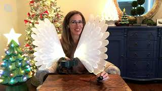 Mr. Christmas 18" Fiberoptic Angel Wings Tree Topper on QVC
