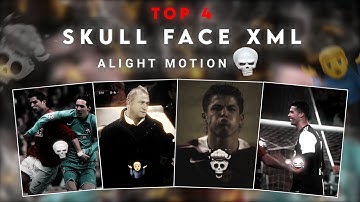 Top 4 trending skull face preset |alight motion| alight link & drive link