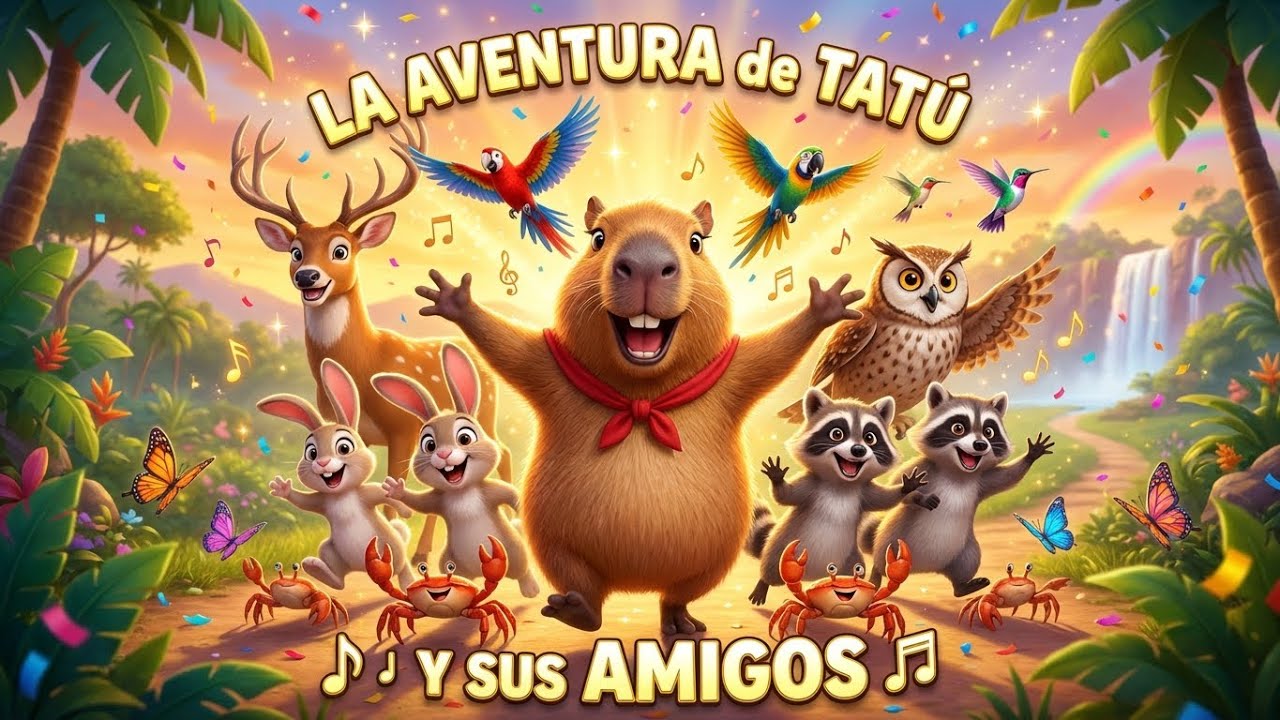 La Aventura de TATÚ 🦫✨ | Canción Infantil Animada | Video Musical para Niños