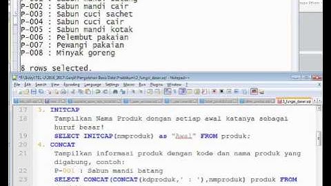 Fungsi Dasar SQL Part1