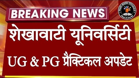 Shekhawati University UG & PG Practical Update 2023 || PDUSU UG & PG Practical Update 2023 ||