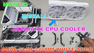 how to install jiushark JF13k diamond dual fan cpu cooler. asus z690 A prime + Cinebench R23 test