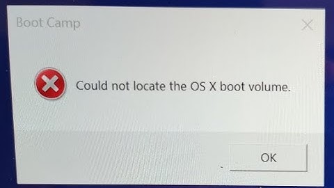 Lỗi could not locate the macos boot volume