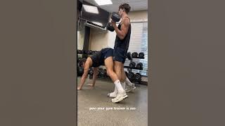 pov: your gym trainer is sus 😳❤️ #shorts #couplegoals #gymmotivation #trainer #workout