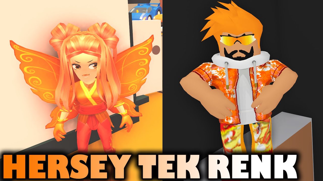 24 SAAT BOYUNCA HER ŞEY TEK RENK !! [🔶 TURUNCU 🔶] | Roblox Adopt Me Fall Update 🍁| Roblox Türkçe
