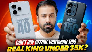 Redmi 15C vs Tecno Spark 40 | Best Phone Under 35000 in Pakistan? Full Comparison 🔥 | Camera Test