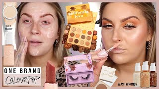 indhente Compulsion Outlaw full face of COLOURPOP MAKEUP! one brand tutorial (tangerine vibes ) -  YouTube