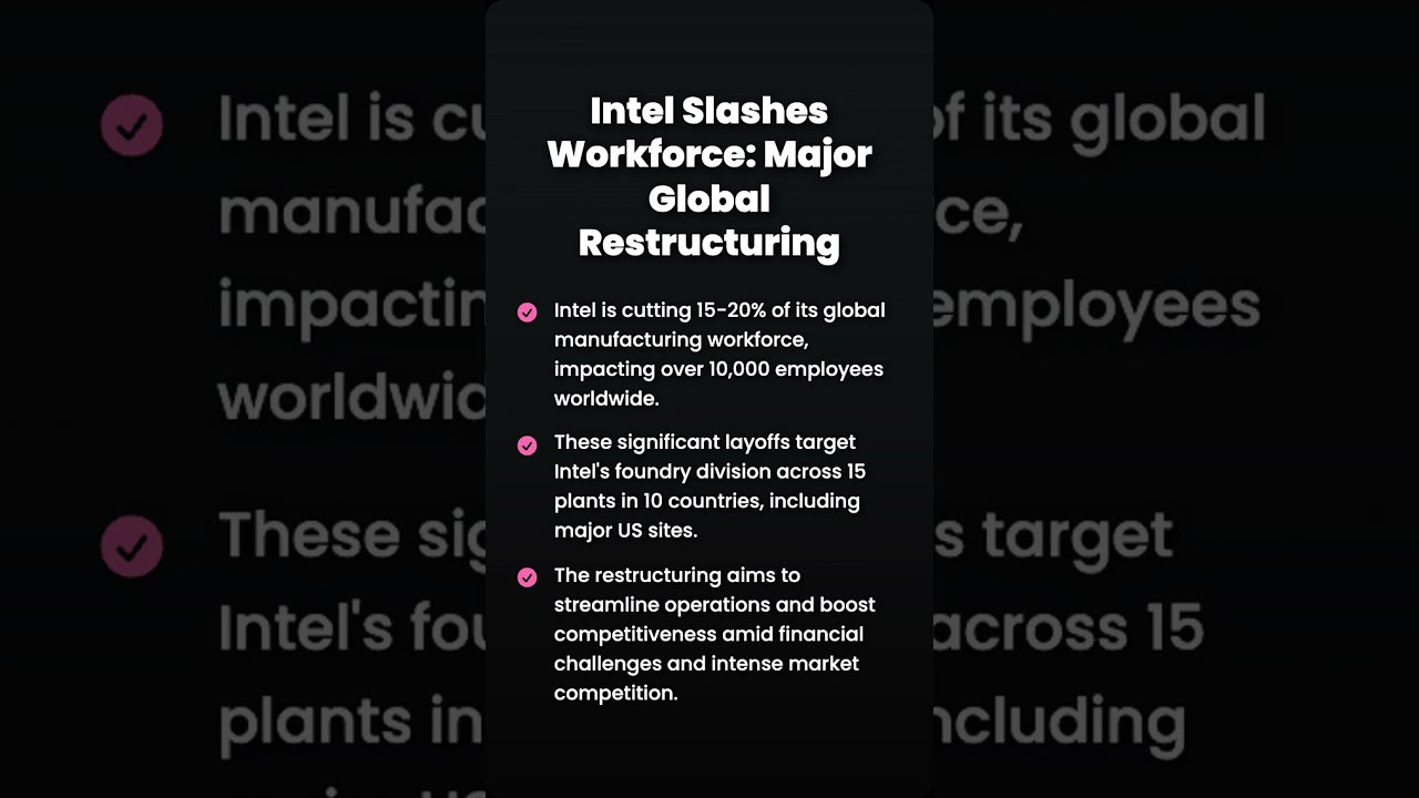 Intel Layoffs What You Need To Know About Global Cuts