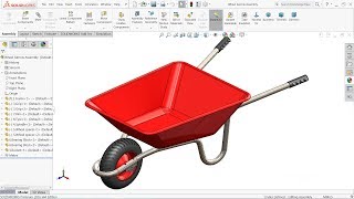 Solidworks tutorial | Design of Wheel Barrow in Solidworks