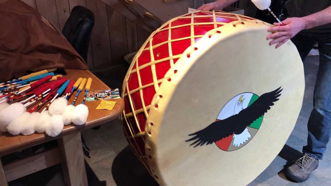 Powwow Drum 36 inch traditional style YouTube