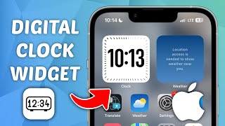 How to Add Digital Clock Widget on iPhone! (2024) screenshot 3