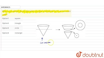 What cross-section do you get when you give a horizontal cut to an ice-cream cone? | CLASS 7 | V...