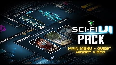 Sci-fi UI Pack - Main Menu - Quest Widget Video