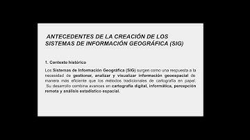 Sesión 01 - Base Teórico de los Sistemas de Información Geográfica