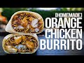 Homemade Orange Chicken Burrito (from Panda Express) | SAM THE COOKING GUY 4K