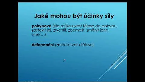Co je tíhová síla tělesa?