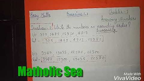 Class 6 maths - Chapter 1 - Knowing Numbers - Exercise 1.1 - Question 2