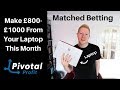 Making Money Series (Tax Free) - Matched Betting - YouTube