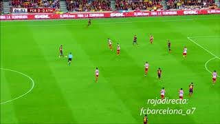 Sergio Busquets diagonal pass to Messi - Barcelona vs Atlético Madrid (28/08/2013) HD 720p