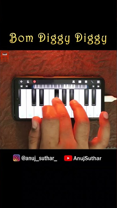 Bom Diggy Diggy Bom Bom | Instrumental Ringtone | MobilePiano   Drum | Walk Band |  TuAnkhiyanMilake