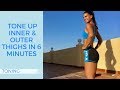 How to tone up inner  outer thighs in 6 minutes