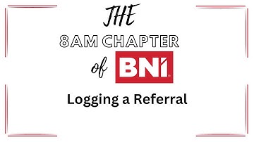 How to log a referral!