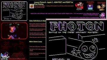 Lesson Photon3 - Apple 2 - ASM PSET and POINT for Pixel Plotting