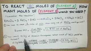 How to Solve Stoichiometric Mole Ratio Problems (General Chemistry I)