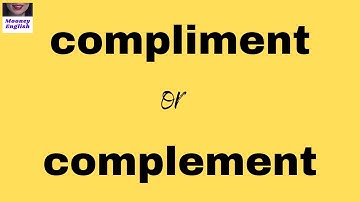 What is the difference between COMPLIMENT and COMPLEMENT? #learnenglish #toeflprep