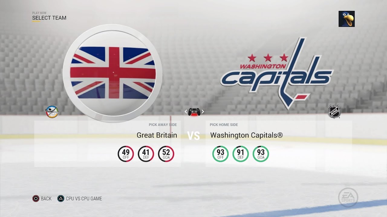 Game #66 (NHL) Washington Capitals vs (WL#1) Great Britain