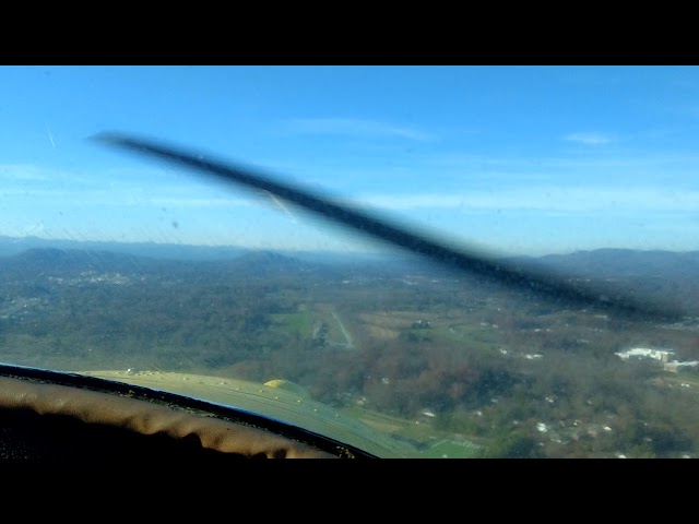 Landing at W N C Air Museum Airport (8NC9)/Hendersonville Airport (0A7) in a Cessna 190/195