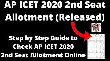 AP ICET 2020 2nd Seat Allotment - How to Check AP ICET 2020 2nd Round Seat Allotment Result Online