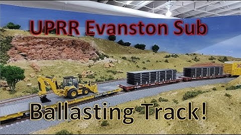 BALASTING TRACK on the Union Pacific RR Evanston Sub. HO Scale model train layout in Action S2023e16