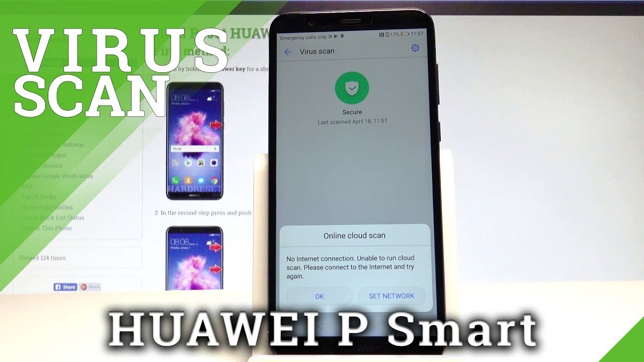 How Scan Viruses in HUAWEI P Smart - Security Scan EMUI - YouTube