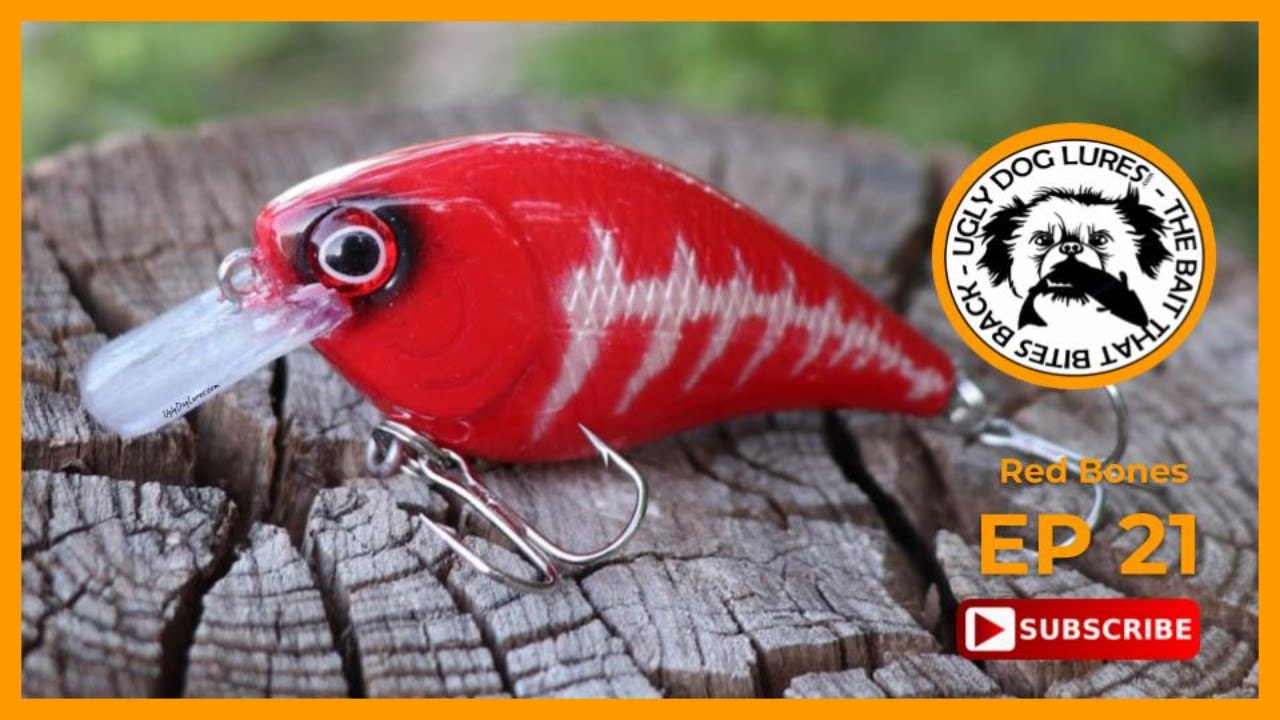 EP. 21 Dark water RED pattern custom painted on a blank fishing