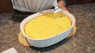 Pastel de choclo o maiz con relleno de carne