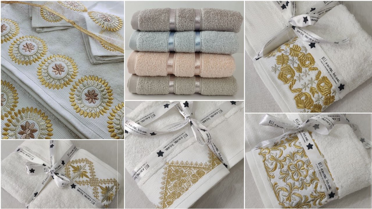 فوطات بأحجام مختلفة وطرز متقون: هدية، جهاز العروس المغربية، ديكور للحمام