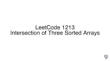 LeetCode 1213: Intersection of Three Sorted Arrays