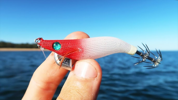 4x White Rattle Glow Egi Squid Jigs Calamari Jig Fishing Lures