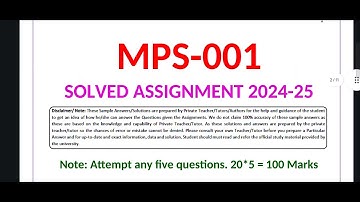 MPS 1 SOLVED ASSIGNMENT 2024-25 / IGNOU MPS 1 SOLVED ASSIGNMENT 2024-25 /PDF WTSP 8228091239