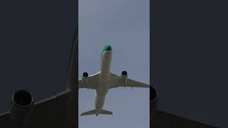 Zurich Airport Cathay Pacific airplane Airbus A350-941 B-LRJ 80th anniversary livery.