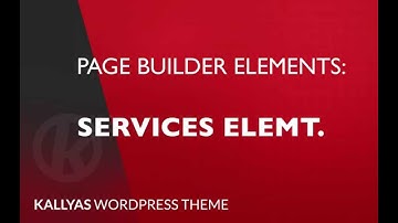Services element (Page Builder Element in Kallyas WordPress theme v4.0 )