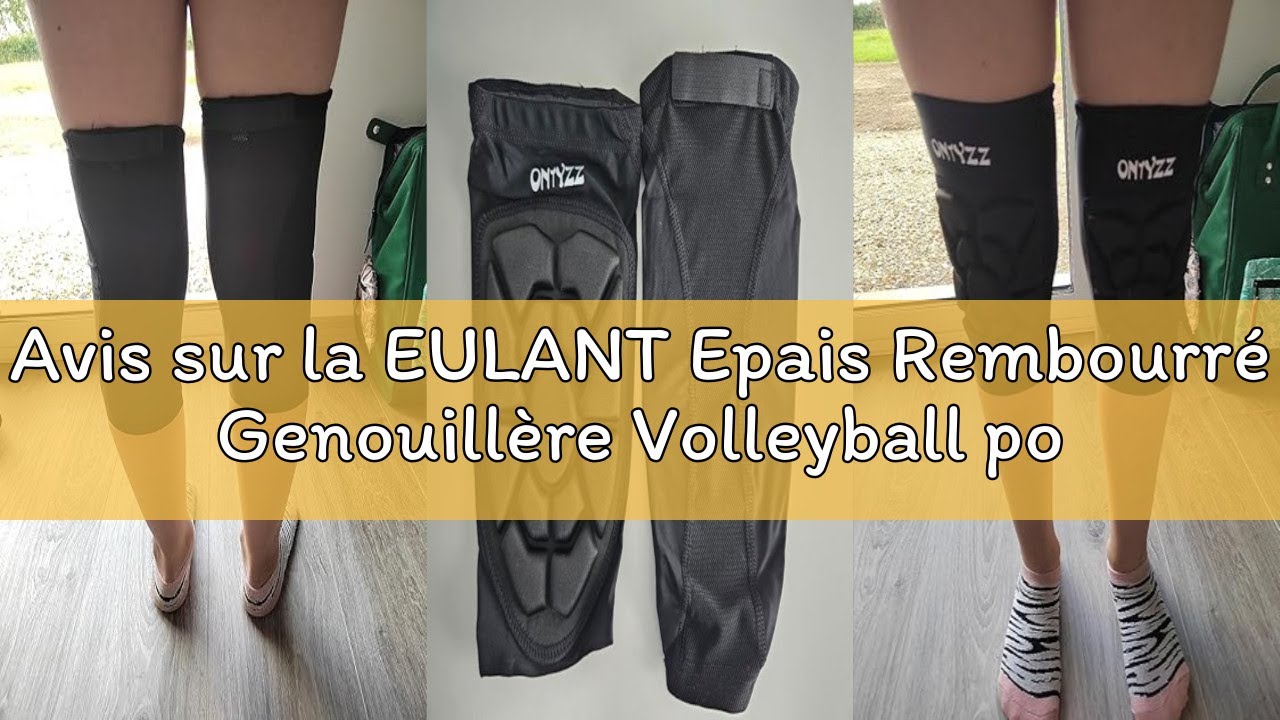EULANT Genouillère de volleyball pour enfants, douce et réglable avec